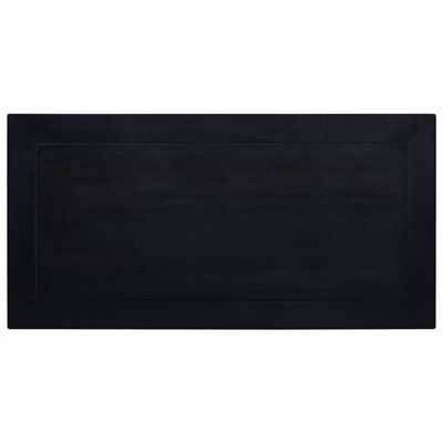 vidaXL Salongbord lys svart kaffe 100x50x30 cm heltre mahogni