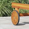 vidaXL Romhjul med hjul 2 pcs Brun 20.5 x 20.5 x 2 cm Solid akasietre