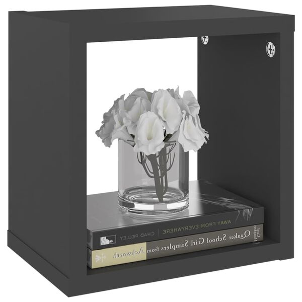 vidaXL Vegghyller kubeformet 6 stk gr&aring; 22x15x22 cm