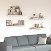 vidaXL Flytende vegghyller 4 stk eik og hvit 80x23,5x3,8 cm MDF