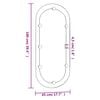 vidaXL Veggspeil med LED-lys 45x100 cm glass oval