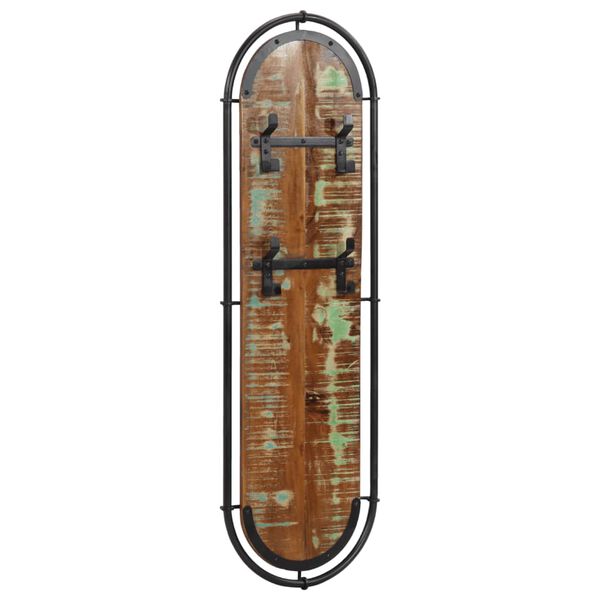 vidaXL Veggmonterte knaggrekker med 4 kroker 2 stk gjenvunnet heltre