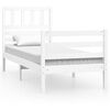 vidaXL Sengeramme hvit heltre 100x200 cm