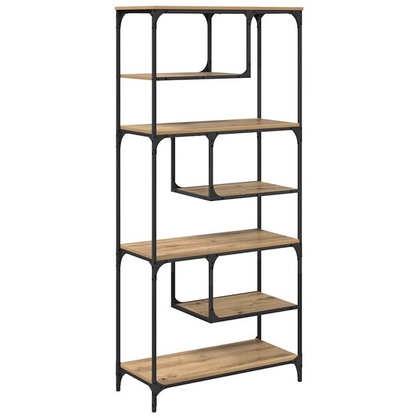 vidaXL Bokhylle artisan eik 81 x 36 x 176 cm Konstruert tre