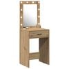 vidaXL Sminkebord artisan eik 50 x 41 x 135 cm Konstruert tre