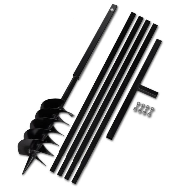 Jordbor med H&aring;ndtak 150 mm med Forlengelsesr&oslash;r 5 m St&aring;l