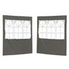 vidaXL Party Telt Sidevegg 2 pcs 200 x 195 cm Antrasitt PE og st&aring;l