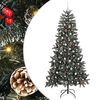 vidaXL Kunstig juletre gr&oslash;nn 240 cm PVC og plast og st&aring;l