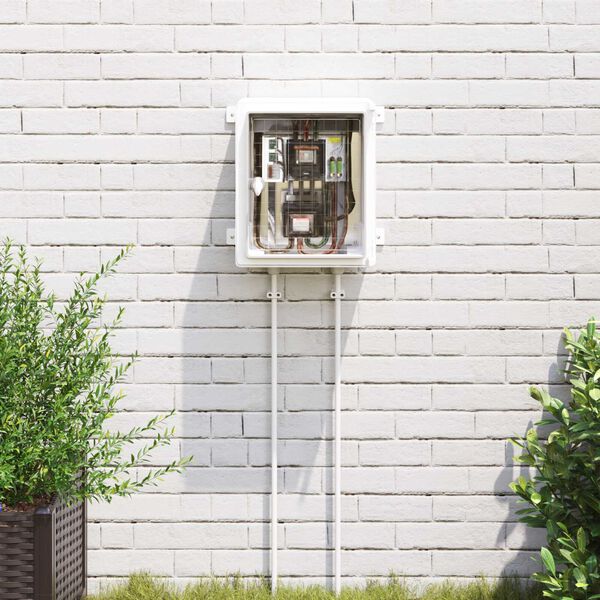 vidaXL Kontrollskap Gr&aring; 30 x 16,5 x 35 cm ABS-plast