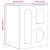 vidaXL Nattbord Artisan Eik 40 x 35 x 50 cm Konstruert tre