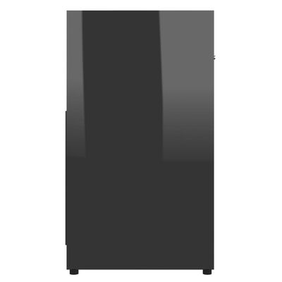 vidaXL Baderomsskap høyglans svart 60x33x61 cm sponplate
