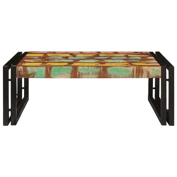 vidaXL Badehylle Flerfarget 65 x 50 x 23 cm Massiv gjenbrukt treverk