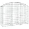 vidaXL Gabionkurv buet 150x50x100/120 cm galvanisert jern