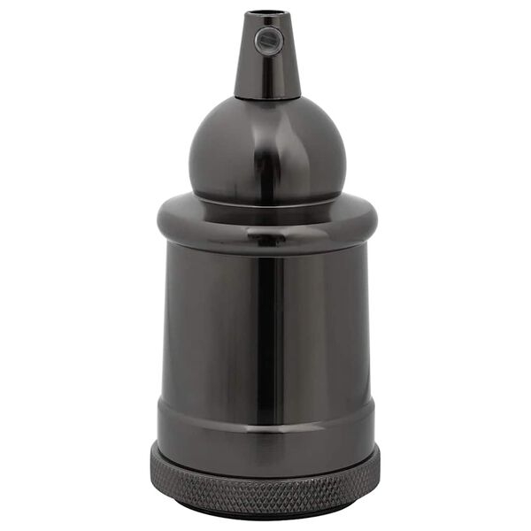 vidaXL Lampeholdere 2 stk blank svart E27