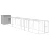 vidaXL H&oslash;nsebur med g&aring;rd antrasitt 165x1271x181 cm galvanisert st&aring;l