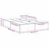 vidaXL Seng med lagring Gr&aring; Sonoma 135 x 190 cm Konstruert tre