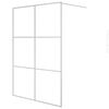 vidaXL Dusjvegg s&oslash;lv 140x195 cm klart ESG-glass