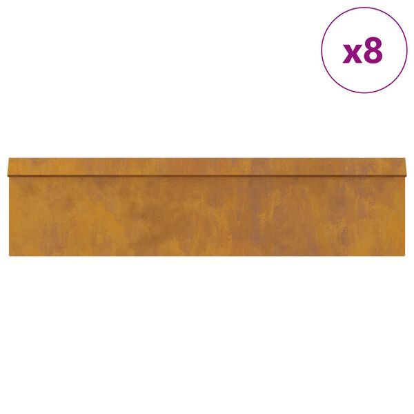 vidaXL Sneglegjerder 12 pcs Rusten Cortenst&aring;l