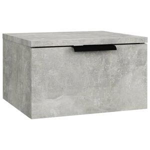 vidaXL Veggmontert nattbord betonggr&aring; 34x30x20 cm