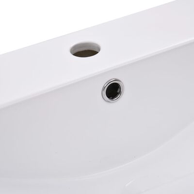vidaXL Innebygd vask 91x39,5x18,5 cm keramisk hvit