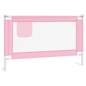 vidaXL Sengehest sm&aring;barn rosa 120x25 cm stoff