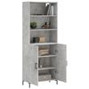 vidaXL Highboard betonggr&aring; 69,5x34x180 cm konstruert tre