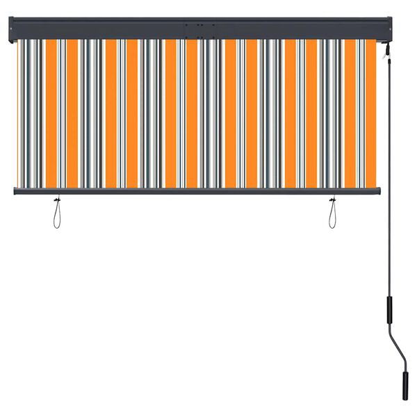 vidaXL Utend&oslash;rs rullegardin 140x250 cm gul og bl&aring;