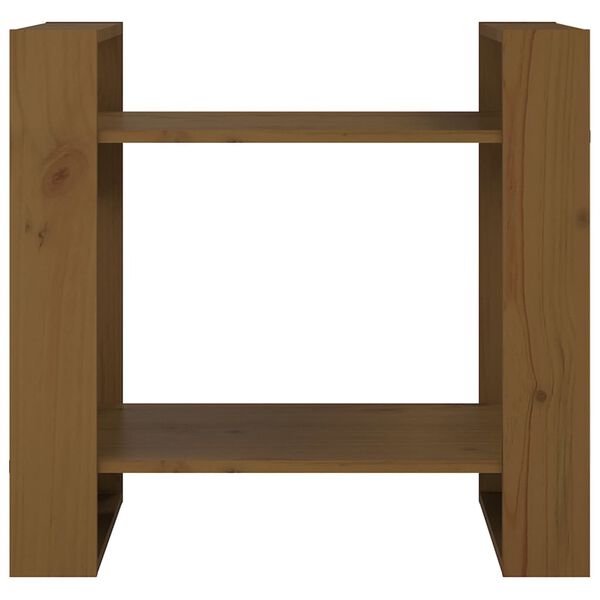 vidaXL Bokhylle/romdeler honningbrun 60x35x57 cm heltre