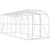 vidaXL H&oslash;nsehus Mot Vegg S&oslash;lv 600 x 150 x 215 cm Galvanisert st&aring;l