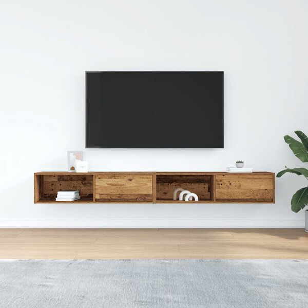 vidaXL TV-benker 2 stk gammelt tre 100x31x25,5 cm konstruert tre