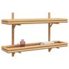 vidaXL Vegghylle med hylle Veggmontert Brun 100 x 26 x 60 cm Bambus