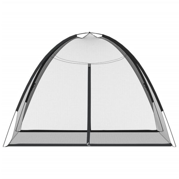 vidaXL Mongolsk myggnett med dører 220 netting svart 200x150x140 cm