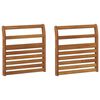 vidaXL Armlene 2 pcs Naturlig 58,5 x 8 x 60 cm Solid akasietre