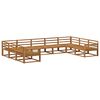 vidaXL Utend&oslash;rs sofa-sett 9 pcs Naturlig Solid akasietre