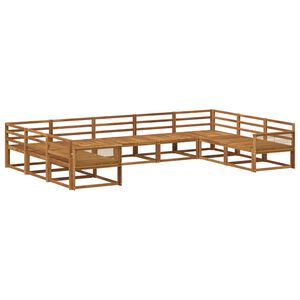 vidaXL Utend&oslash;rs sofa-sett 9 pcs Naturlig Solid akasietre
