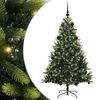 vidaXL Kunstig Hengt Julegran med 150 LED-lys Gr&oslash;nn 150 cm PVC og PE