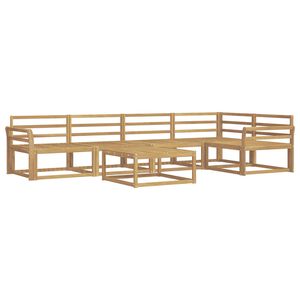 vidaXL Utend&oslash;rs sofa-sett 6 pcs Hvit 79 x 79 x 37 cm Solid akasietre