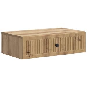 vidaXL Vegghengt Sidebord 59 x 34,5 x 17 cm Konstruert tre Artisan eik