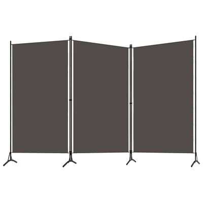 vidaXL Romdeler 3 paneler antrasitt 260x180 cm