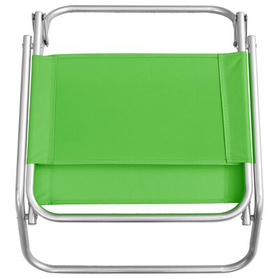 vidaXL Sammenleggbare strandstoler 2 stk grønn stoff
