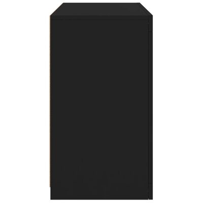 vidaXL Skjenk med LED-lys svart 60,5x37x67 cm