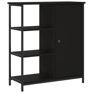 vidaXL Skjenk svart 70x30x80 cm konstruert tre