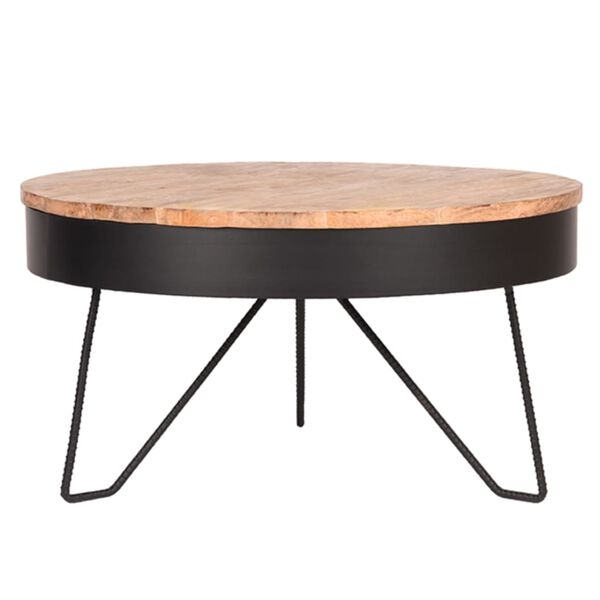 LABEL51 Salongbord Saran 80x80x43 cm tre/svart