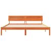 vidaXL Sengestamme med hodegjerde Vokset Brun 180 x 200 cm Massiv furu