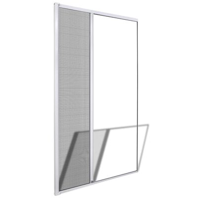 vidaXL Hvit skyveinsektskjerm for dører 120 x 215 cm