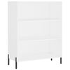 vidaXL Highboard hvit 69,5x34x180 cm konstruert tre