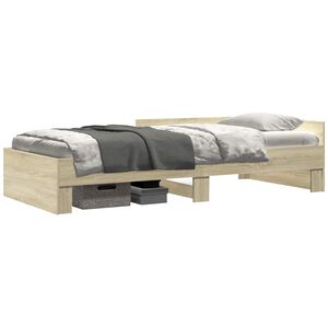 vidaXL Sengestamme med hodegatt Sonoma eik 80 x 200 cm Konstruert tre