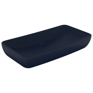 vidaXL Luksuri&oslash;s servant rektangul&aelig;r matt m&oslash;rkebl&aring; 71x38 cm keramikk