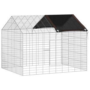 vidaXL Kaninbur s&oslash;lv 100 x 78 x 78 cm Galvanisert St&aring;l