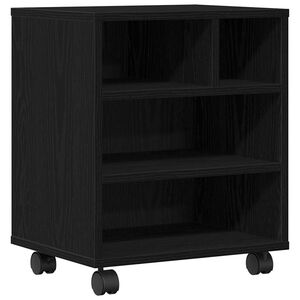 vidaXL Skiverstativ Svart Eik 41 x 32 x 48 cm Konstruert tre